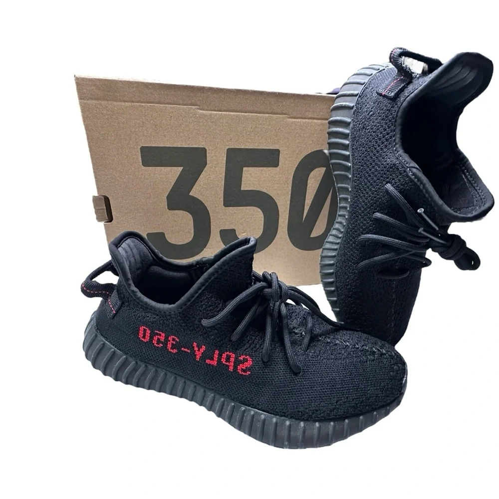 Yeezy Boost 350 V2 Black and Red Size 8 - Picture 12 of 13